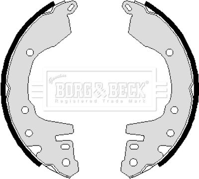 BORG & BECK Комплект тормозных колодок BBS6072